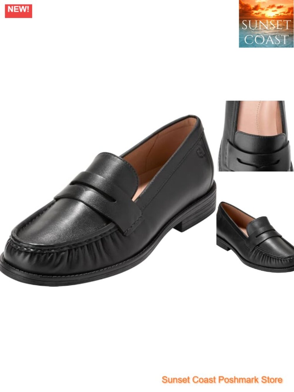 Women's Driving Style Loafers with Penny Keeper PU Upper Leather